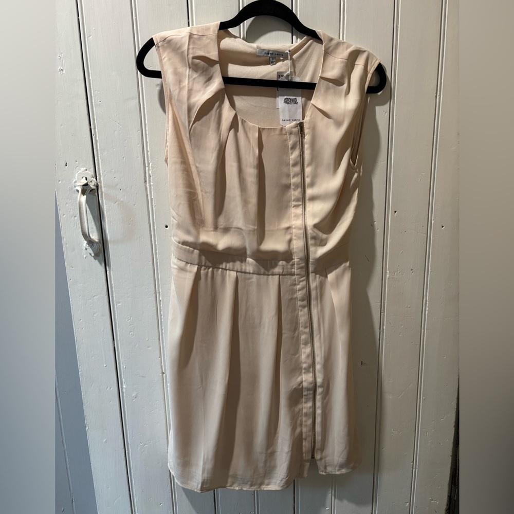 Naked Zebra Front Zipper Dress